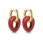 Load image into Gallery viewer, Aretes Piedra Viva Rojos
